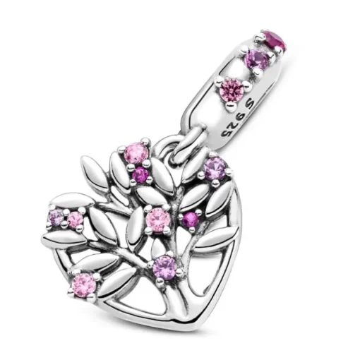 Charm Femme PANDORA PENDANT ARBRE DE VIE COEUR ROSE Argent 925/1000