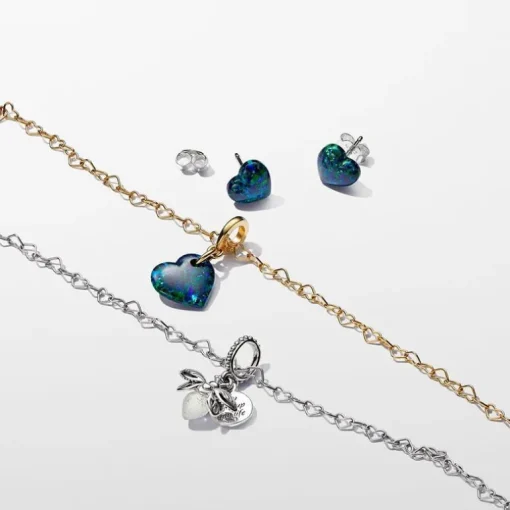 Charm Femme Pandora Pendant Moments Cœur Vert Opalescent 763348C01