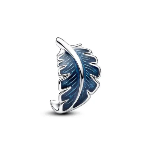 Charm Femme PANDORA PLUME COURBE BLEUE Argent 925/1000