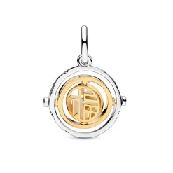 Charm Femme PANDORA ROTATIF FÚ BICOLORE Argent 925/1000 et Doré 14 Carats