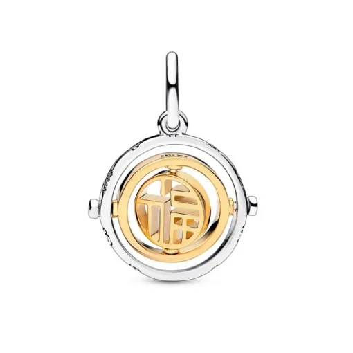 Charm Femme PANDORA ROTATIF FÚ BICOLORE Argent 925/1000 et Doré 14 Carats