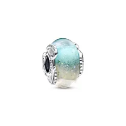 Charm Femme PANDORA VERRE DE MURANO MULTICOLORE & PLUME COURBE Argent 925/1000