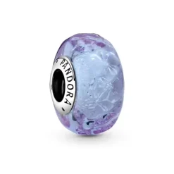 Charm Femme PANDORA LAVANDE EN VERRE DE MURANO ONDULÉ Argent 925/1000