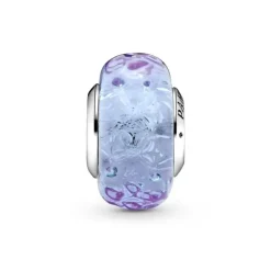 Charm Femme PANDORA LAVANDE EN VERRE DE MURANO ONDULÉ Argent 925/1000