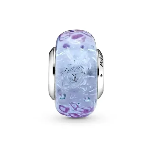Charm Femme PANDORA LAVANDE EN VERRE DE MURANO ONDULÉ Argent 925/1000
