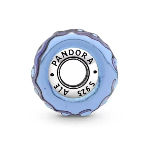 Charm Femme PANDORA LAVANDE EN VERRE DE MURANO ONDULÉ Argent 925/1000