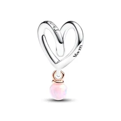 Charm Pandora Cœur Ruban Bimatière 783242C01