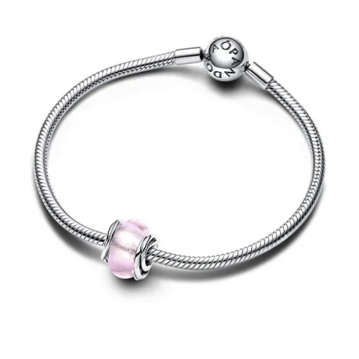 Charm Pandora Murano Rose et Cercles 793241C00