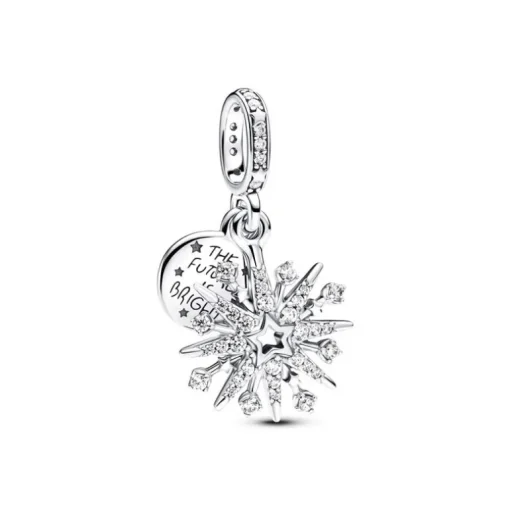 Charm Pandora Pendant Double Feu d'Artifice Scintillant 793512C01