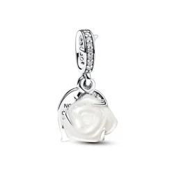 Charm Pandora Pendant Double Rose Blanche 793200C01