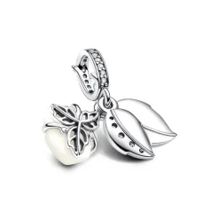 Charm Pandora Pendant Double Rose Blanche 793200C01