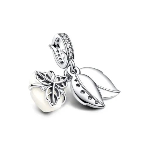 Charm Pandora Pendant Double Rose Blanche 793200C01