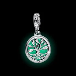 Charm Pandora Pendant Double Arbre de l'Infini Phosphorescent 793599C01