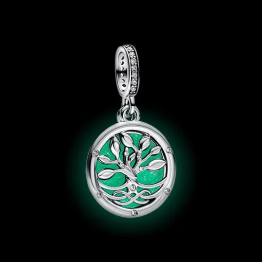 Charm Pandora Pendant Double Arbre de l'Infini Phosphorescent 793599C01