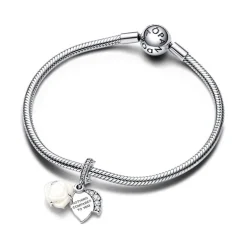 Charm Pandora Pendant Double Rose Blanche 793200C01