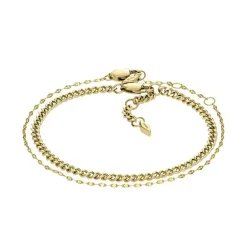 Coffret Deux Bracelets Chaînes Femme FOSSIL SEASONAL Acier Doré
