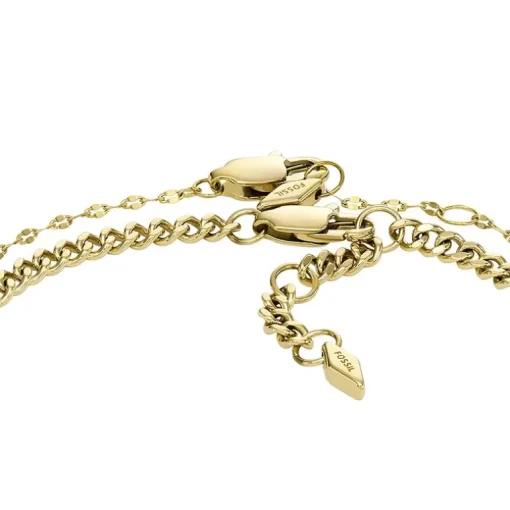 Coffret Deux Bracelets Chaînes Femme FOSSIL SEASONAL Acier Doré