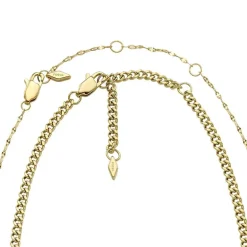 Coffret Deux Colliers Chaînes Femme FOSSIL SEASONAL Acier Doré