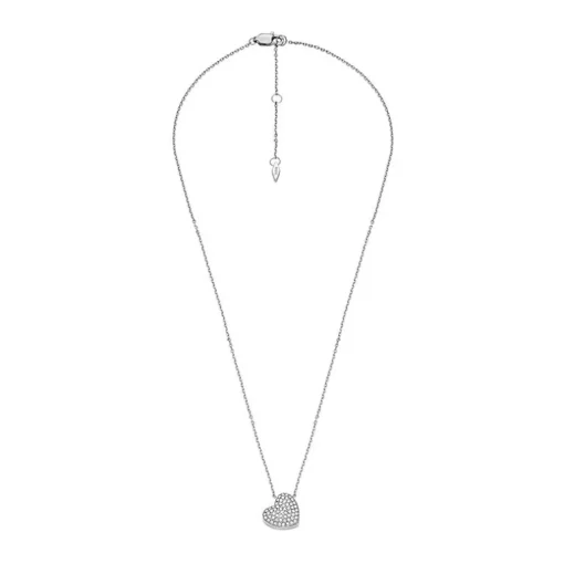 Collier Femme Fossil Cœur scintillant Sadie Acier Argenté JF04674040