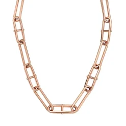 Collier Chaîne Femme FOSSIL HERITAGE D-LINK Acier Doré Rose