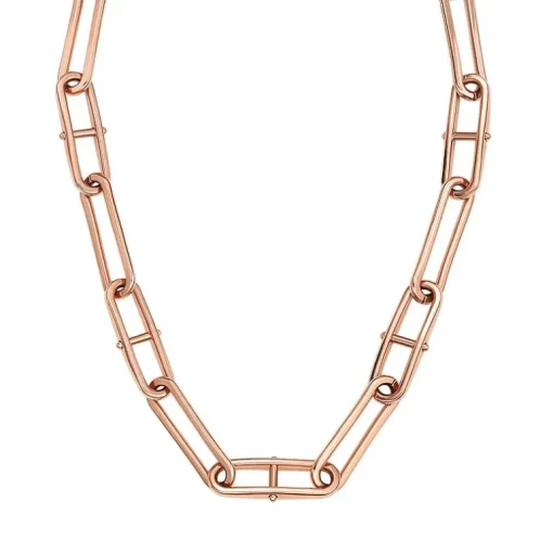 Collier Chaîne Femme FOSSIL HERITAGE D-LINK Acier Doré Rose
