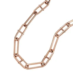 Collier Chaîne Femme FOSSIL HERITAGE D-LINK Acier Doré Rose