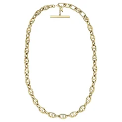 Collier Chaîne Femme FOSSIL HERITAGE D-LINK ANCRE Acier Doré