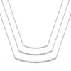 Collier Femme 3 rangs EDORA ARGENT 925/1000 et Oxydes