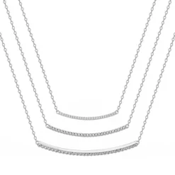 Collier Femme 3 rangs EDORA ARGENT 925/1000 et Oxydes
