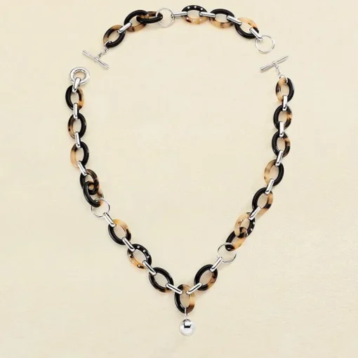Collier Femme AGATHA ARIA Argenté et Acétate 02680142-788-TU