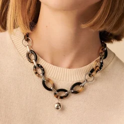 Collier Femme AGATHA ARIA Argenté et Acétate 02680142-788-TU