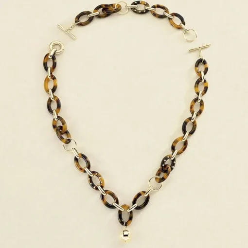 Collier Femme Agatha Laiton Doré et Tortoise 02680142-173-TU
