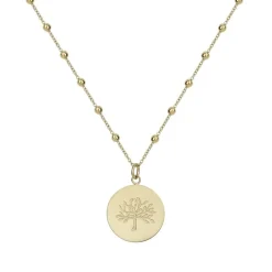 Collier Femme Arbre De Vie PHEBUS acier doré