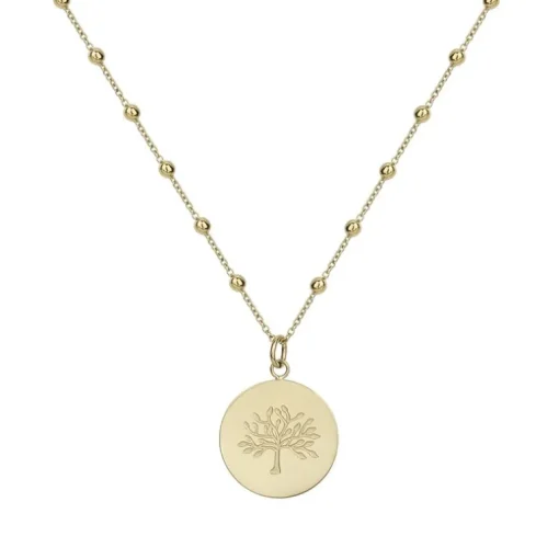 Collier Femme Arbre De Vie PHEBUS acier doré