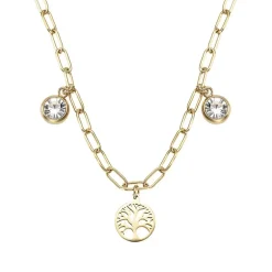 Collier Femme Arbre de Vie GO MADEMOISELLE Acier Doré et Oxydes 608595