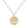 Collier femme arbre de vie EDORA PLAQUE OR