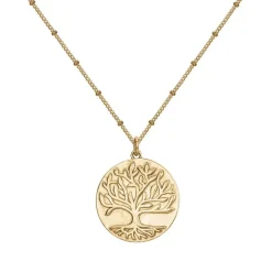 Collier femme arbre de vie EDORA PLAQUE OR