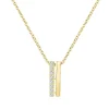 Collier femme barrettes EDORA PLAQUE OR et oxydes