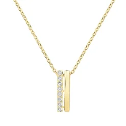 Collier femme barrettes EDORA PLAQUE OR et oxydes