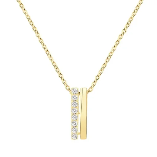 Collier femme barrettes EDORA PLAQUE OR et oxydes