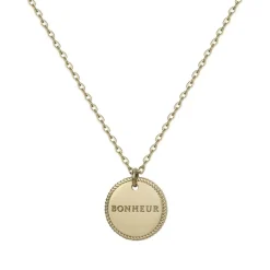 Collier Femme Bonheur PHEBUS acier doré