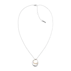 Collier femme CALVIN KLEIN WARPED RINGS acier bicolore