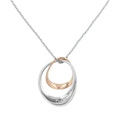 Collier femme CALVIN KLEIN WARPED RINGS acier bicolore
