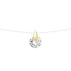 Collier Femme Câble Nylon et Or 375/1000 Jaune et Oxyde