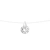 Collier Femme Câble Nylon et Or 375/1000 Blanc et Oxyde