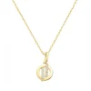 Collier femme cercle EDORA PLAQUE OR et oxydes
