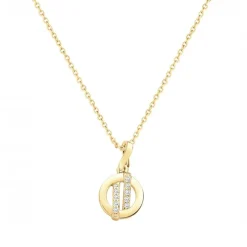 Collier femme cercle EDORA PLAQUE OR et oxydes
