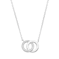 Collier Femme Cercle Entrelacés ARGENT 925/1000 et Oxydes