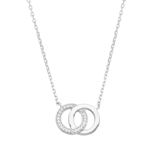 Collier Femme Cercle Entrelacés ARGENT 925/1000 et Oxydes