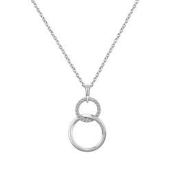 Collier Femme Cercles ARGENT 925/1000 et Oxydes